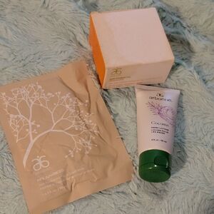 Arbonne Coconut Hand Lotion Trio – White, Green & Beige Accents